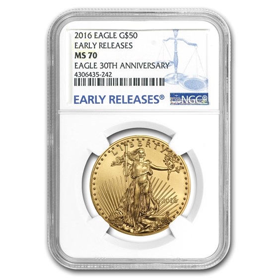 2016 1 oz Gold American Eagle MS-70 NGC (Early Releases) 2016 1 oz Gold American Eagle MS-70 NGC (Early Releases)